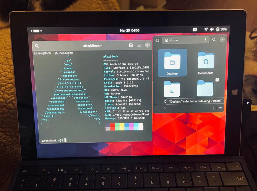 Arch on Surface3